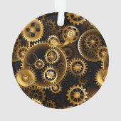 Naadloze Steampunk Brass Gears Ornament (achterkant)