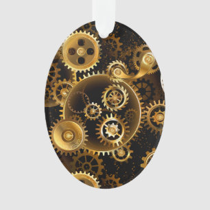 Naadloze Steampunk Brass Gears Ornament