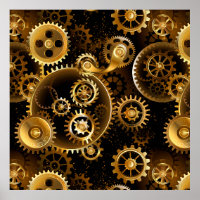 Naadloze Steampunk Brass Gears