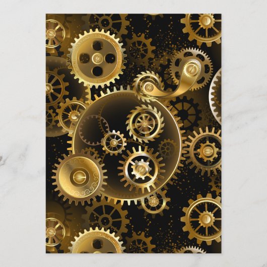 Naadloze Steampunk Brass Gears Programma (Voorkant)