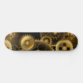 Naadloze Steampunk Brass Gears Skateboard (Horizontaal)