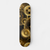 Naadloze Steampunk Brass Gears Skateboard (Voorkant)
