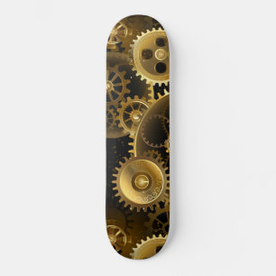 Naadloze Steampunk Brass Gears Skateboard