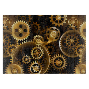 Naadloze Steampunk Brass Gears Snijplank