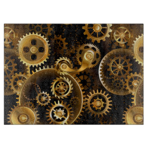 Naadloze Steampunk Brass Gears Snijplank