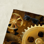 Naadloze Steampunk Brass Gears Strandlaken (In situ)