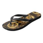 Naadloze Steampunk Brass Gears Teenslippers (Schuin)