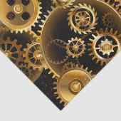Naadloze Steampunk Brass Gears Tissuepapier (Detail)