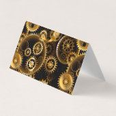 Naadloze Steampunk Brass Gears Visitekaartjes (Achterkant)
