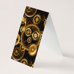 Naadloze Steampunk Brass Gears Visitekaartjes