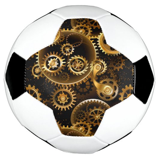 Naadloze Steampunk Brass Gears Voetbal (Gedraaid)