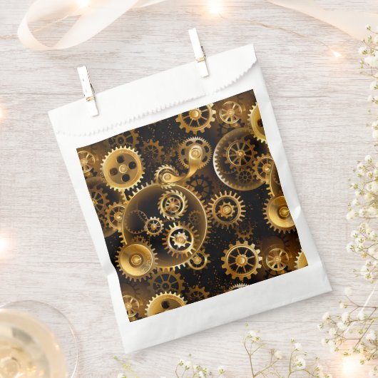 Naadloze Steampunk Messing Tandwielen Bedankzakje (Geknipt)