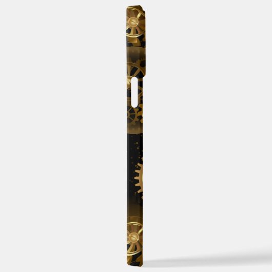Naadloze Steampunk Messing Tandwielen iPhone Hoesje (Rechterkant)
