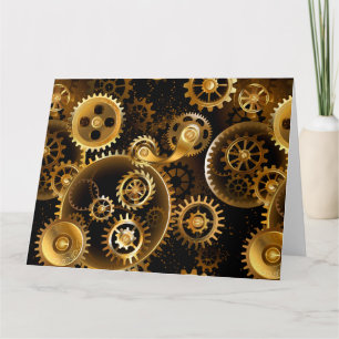 Naadloze Steampunk messing tandwielen Kaart