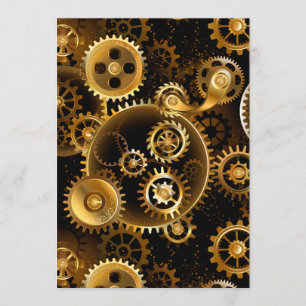 Naadloze Steampunk messing tandwielen Menu