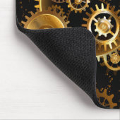 Naadloze Steampunk messing tandwielen Muismat (Hoek)