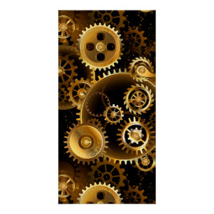 Naadloze Steampunk Messing Tandwielen Perfect Poster