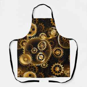 Naadloze Steampunk Messing Tandwielen Schort