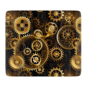 Naadloze Steampunk messing tandwielen Snijplank
