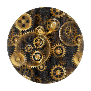 Naadloze Steampunk Messing Tandwielen Snijplank