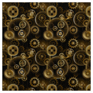 Naadloze Steampunk Messing Tandwielen Stof