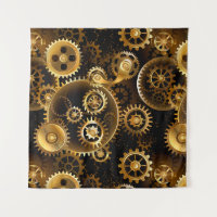 Naadloze Steampunk messing tandwielen