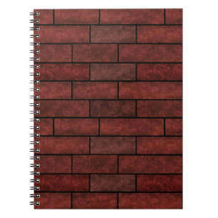 Naadloze steenbakstenen wand bruine oranje kleuren notitieboek
