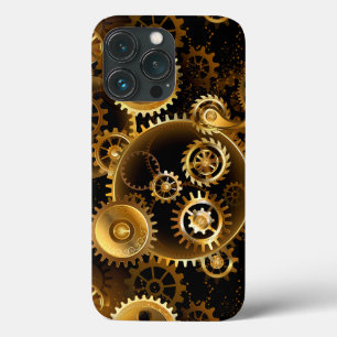 Naadloze Stoomtech Koperen Tandwielen iPhone 13 Pro Hoesje