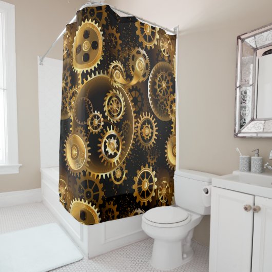 Naadloze Stoomtech Koperen Tandwielen Douchegordijn (In situ)