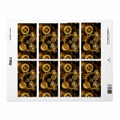 Naadloze Stoomtech Koperen Tandwielen Etiket (Full Sheet)