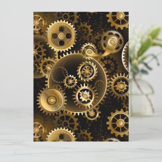 Naadloze Stoomtech Koperen Tandwielen Kaart (Staand voorkant)