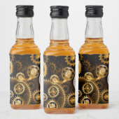 Naadloze Stoomtech Koperen Tandwielen Likeurfles Etiket (Flessen)