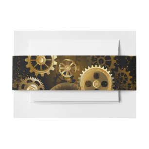 Naadloze Stoomtech Koperen Tandwielen Uitnodigingen Wikkel