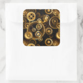 Naadloze Stoomtech Koperen Tandwielen Vierkante Sticker (Tas)