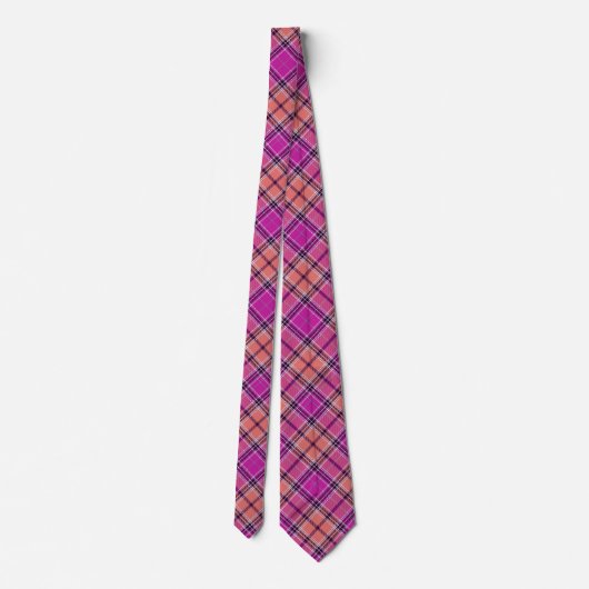 Naadloze Tartan Pset Pattern Stropdas (Achterkant)
