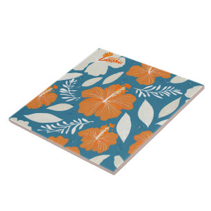 Naadloze tegel - tropische print tegeltje