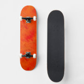 Naadloze textuur Achtergrond Abstract Sinaasappel  Skateboard (Voorkant)