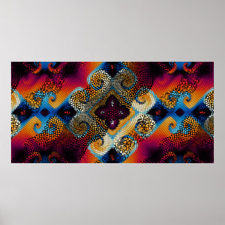 naadloze textuurachtergrond. Diagonale golven Poster