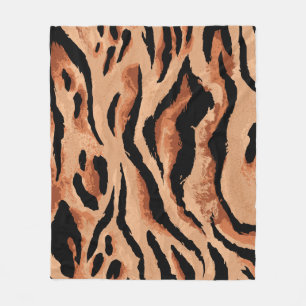 naadloze tijger, huidpatroon met luipaard fleece deken
