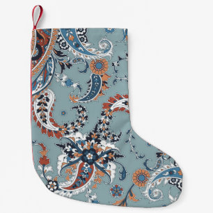 Naadloze trendy achtergrond met paisley in India Kleine Kerstsok