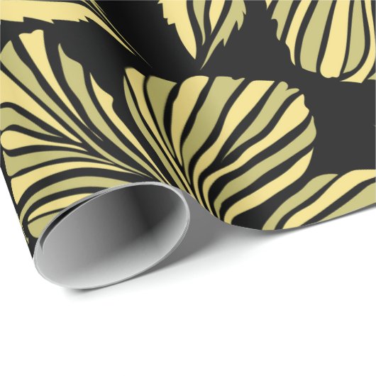 naadloze tropische hibiscus bloemen cadeaupapier (Rol Hoek)