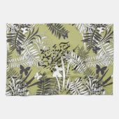 Naadloze tropische oerwoud palmtropische bladeren theedoek (Horizontaal)