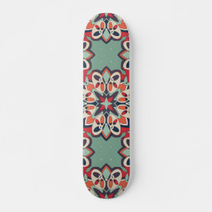 Naadloze Turkse kleurrijke Vintage Skateboard