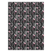 Naadloze Valentijnsdag houdt van zwarte patroonhar Tafelkleed (Voorkant)