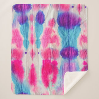 Naadloze vieze kunst. Heldere kleurrijke kleuren.  Sherpa Deken