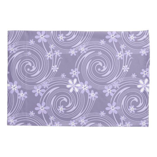 Naadloze violet zwenklavander; bloemen flora kussensloop (Achterkant)