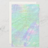 naadloze waterverf blauw, groen briefpapier (Voorkant / Achterkant)