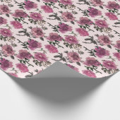 Naadloze Waterverf Bloemen Illustratiepatroon Cadeaupapier (Hoek)