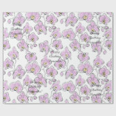 Naadloze waterverf orchideeën falaenopsis bloemen cadeaupapier (Vlak)