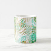 Naadloze winterloze kerstgroene beige dennennen t  koffiemok (Center)